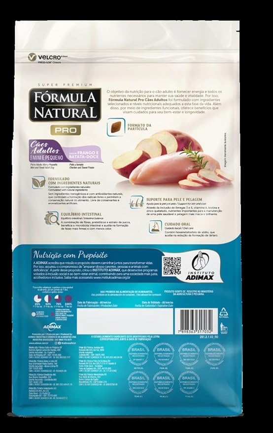 Fórmula Natural Super Premium Pró Cães Adultos Portes Mini E Pequeno Sabor Frango E Arroz Integral 15KG - Imagem 4