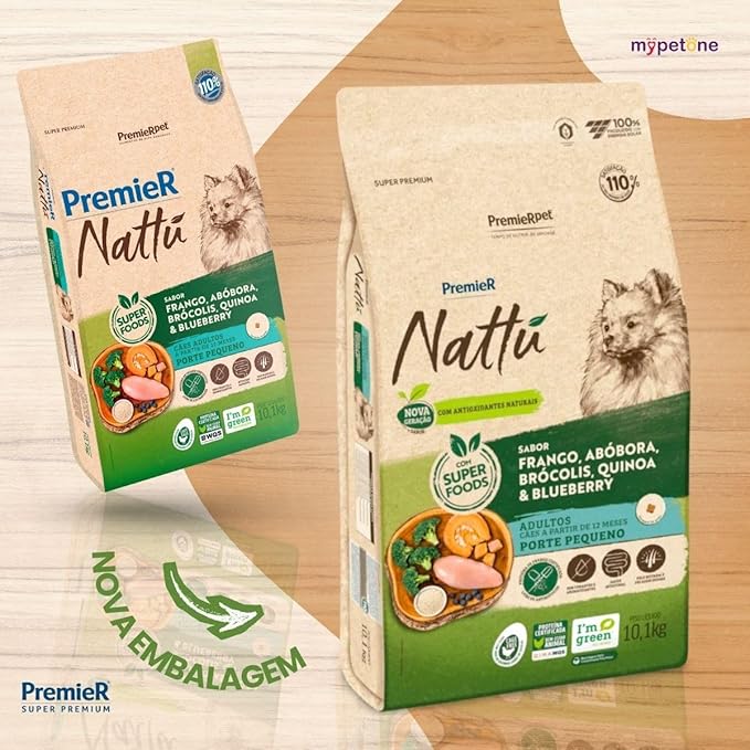 PremieR Pet Nattú Ração Seca para Cães Adultos Porte Pequeno Sabor Abóbora 10,1kg - Imagem 2