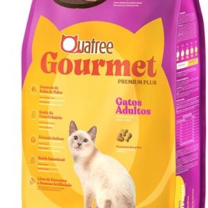 Ração Quatree Gourmet para Gatos Adultos Sabor Mix de Carnes
