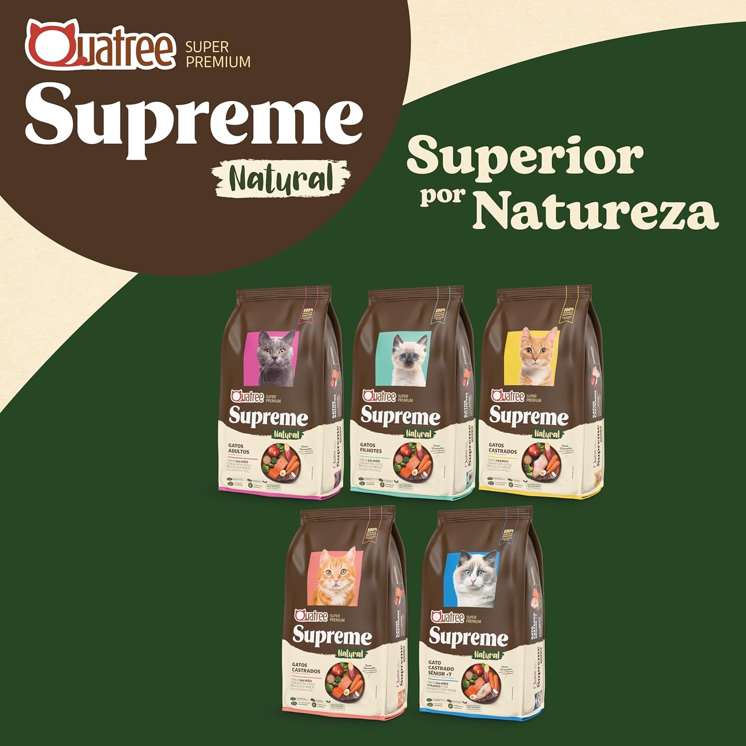 Quatree Supreme Ração para Gatos Castrados Salmao 10.1kg - Imagem 10