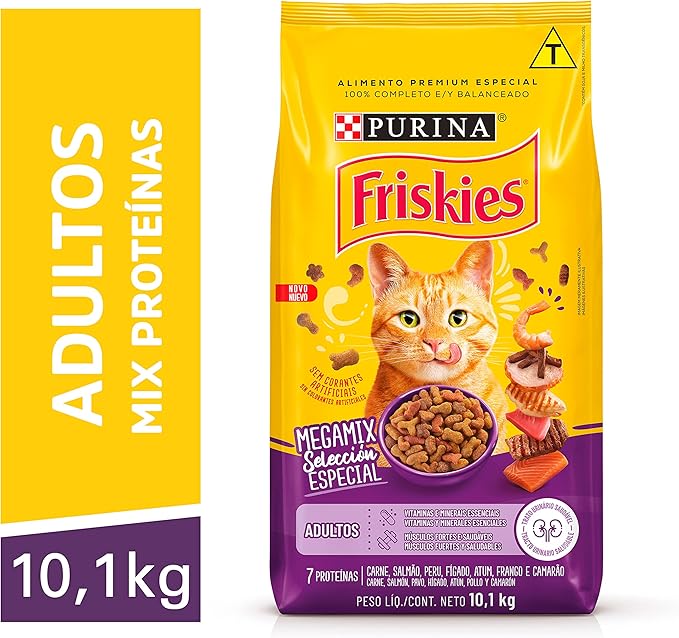 Purina Friskies, Friskies Megamix - Ração Gatos Adultos,10.1Kg - Imagem 3